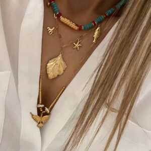 Renkli Tasarım Model - Figürlü Model - Anka Kuş Gold Çelik Kolyeler