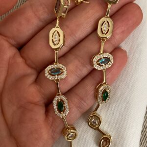Sallantılı İthal Tasarım Küpe