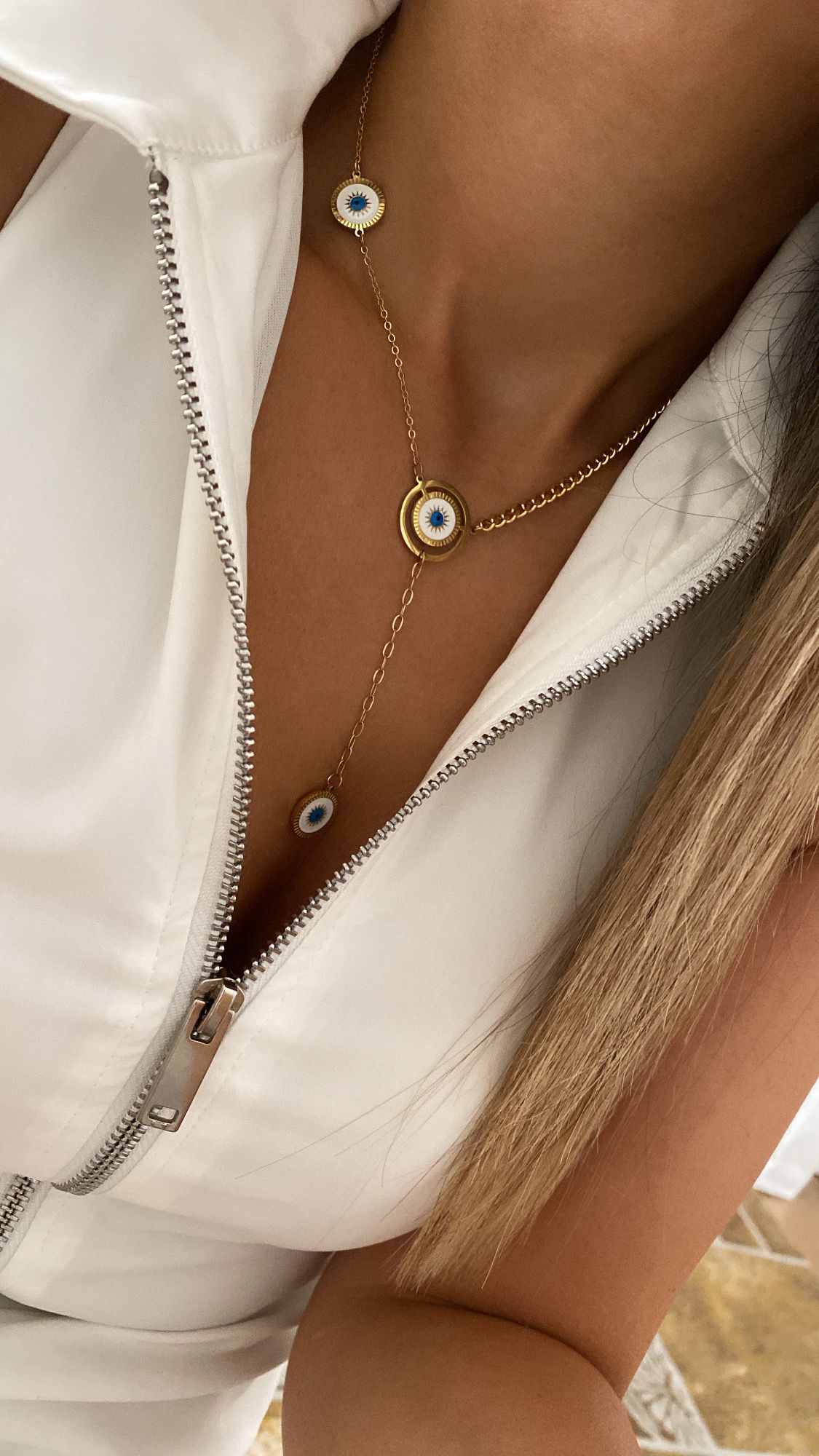 Göz Detay Y Zincir Kolye - Görsel 4