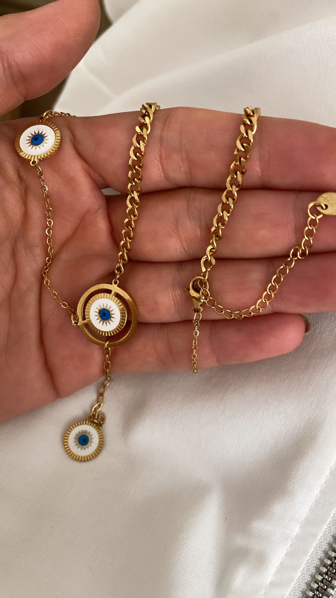 Göz Detay Y Zincir Kolye - Görsel 3