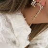 Yıldız Model - Tasarım Halka Rose Çelik Küpeler