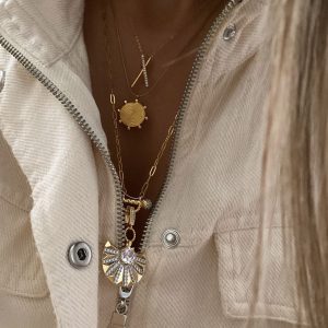 Taşlı X Model - Güneş Model - Taşlı Uzun Model  Çelik Kolyeler