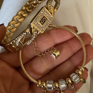 Alternative view of Zincir Kelepçe - Halka Model - PNDR Model Gold Çelik Bileklikler