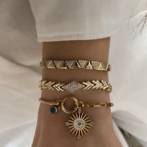 Üçgen Model - Balıksırtı Model - Güneş Model Çelik Bileklik