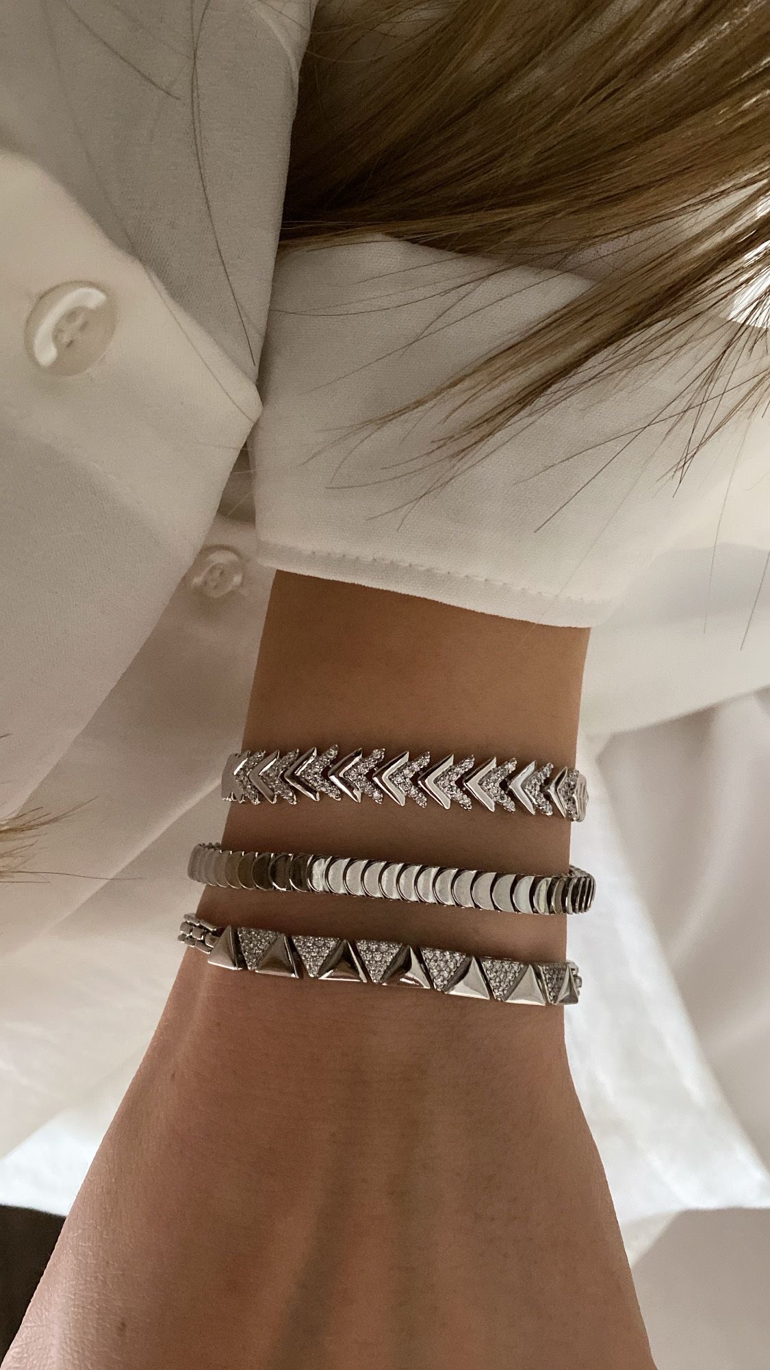 Balıksırtı Model - Ay Model - Üçgen Model Çelik Bileklikler