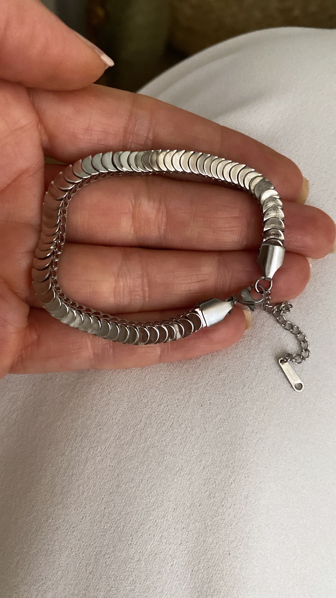 Balıksırtı Model - Ay Model - Üçgen Model Çelik Bileklikler - Görsel 3