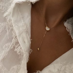 Kalp Detay Y Zincir Kolye