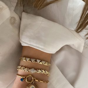 Alternative view of Üçgen Model - Balıksırtı Model - Güneş Model Çelik Bileklik