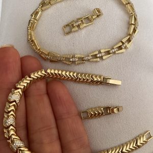 Alternative view of Doğaltaş Turkuaz Model - Balık Sırtı Model - Geo Model - Sedefli Zincir Çelik Bileklikler