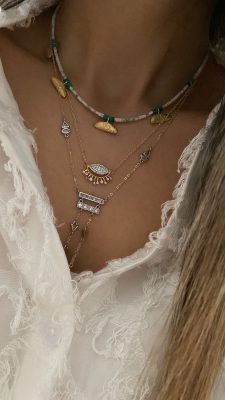 Ezme Tasarım Model - Minimal Göz Model - Tasarım Sallantılı Model özel seri ithal Kolyeler